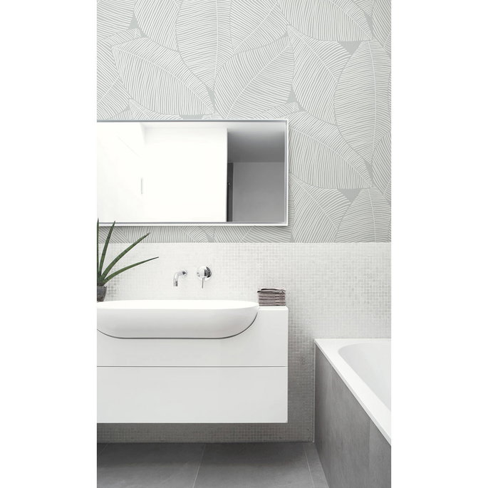 Seabrook Designs Summer Magnolia Daydream Gray Wallpaper image 2 of 2