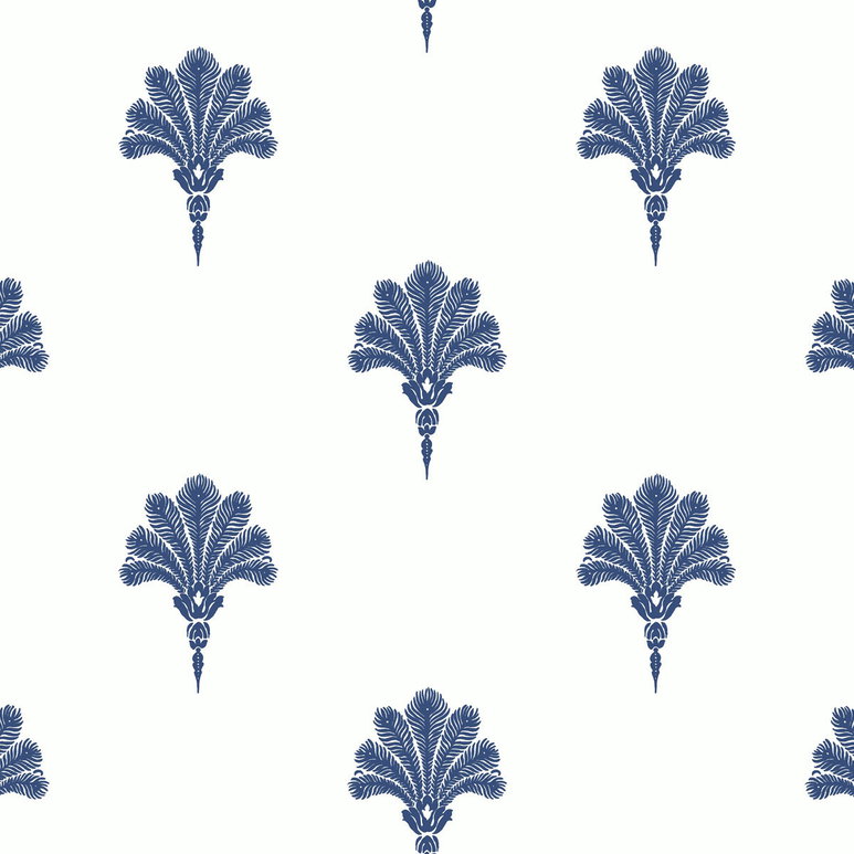Seabrook Designs Summer Fan Coastal Blue Wallpaper