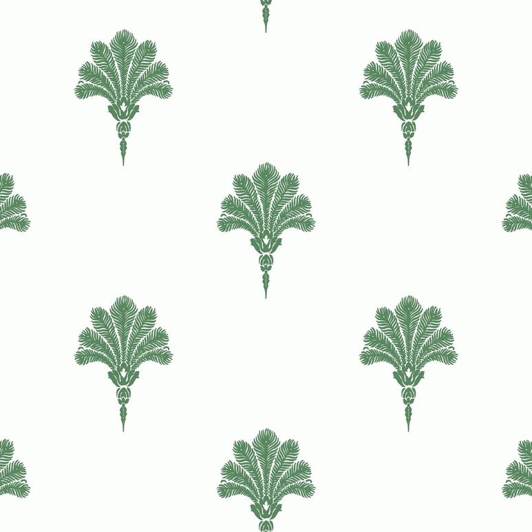 Seabrook Designs Summer Fan Greenery Wallpaper