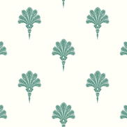 Seabrook Designs Summer Fan Tropic Green Wallpaper