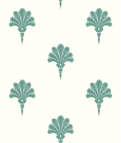 Seabrook Designs Summer Fan Tropic Green Wallpaper
