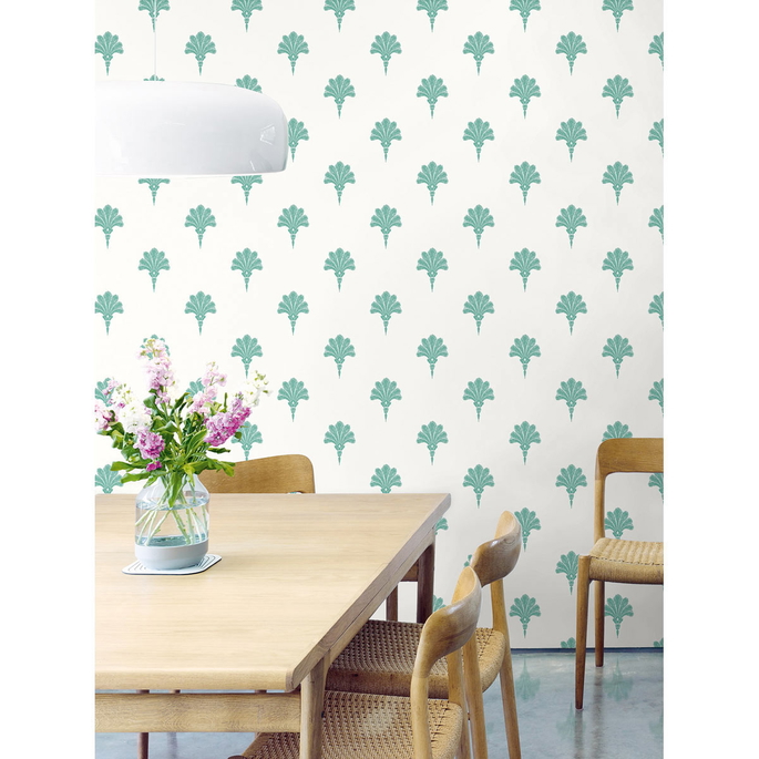 Seabrook Designs Summer Fan Tropic Green Wallpaper image 2 of 2