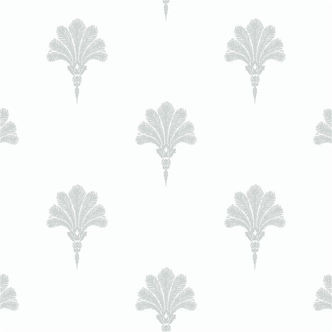 Seabrook Designs Summer Fan Daydream Gray Wallpaper