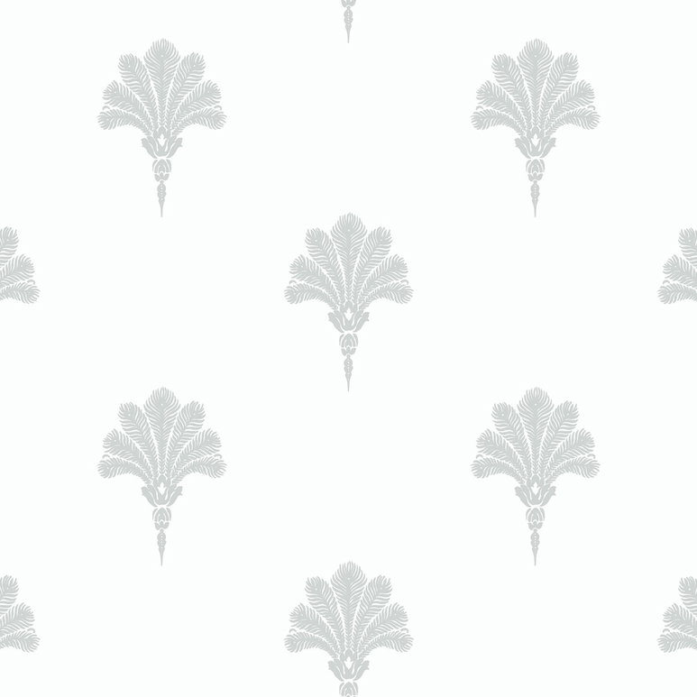 Seabrook Designs Summer Fan Daydream Gray Wallpaper
