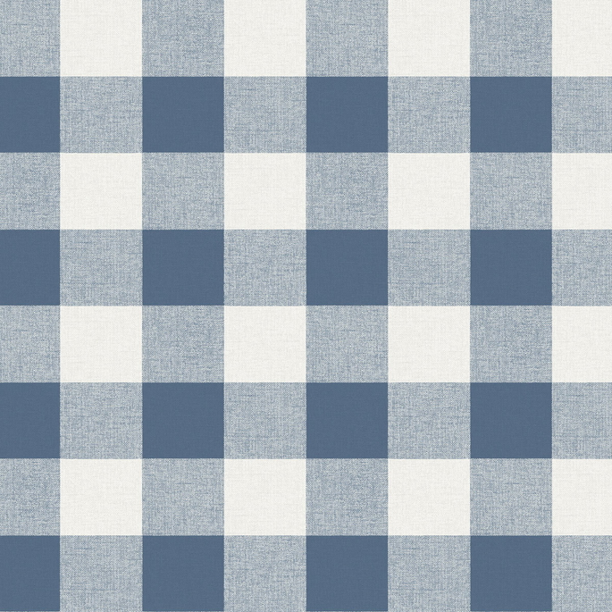 Seabrook Designs Picnic Plaid Coastal Blue Wallpaper image 1 of 2