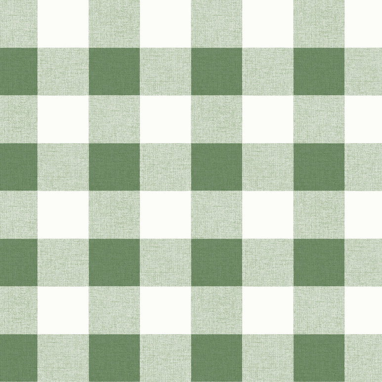 Seabrook Designs Picnic Plaid Greenery Wallpaper