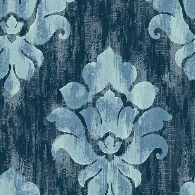 Seabrook Designs Corsica Prussian Blue Wallpaper