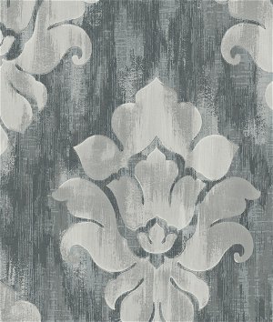 Seabrook Designs Corsica Charcoal & Light Gray Wallpaper