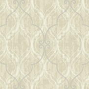 Seabrook Designs Corsica Ogee Greige Wallpaper