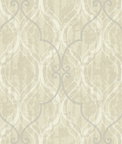 Seabrook Designs Corsica Ogee Greige Wallpaper