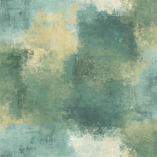 Seabrook Designs Cyprus Abstract Teal &amp; Gold Wallpaper