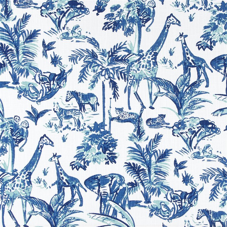 Premier Prints Meru Commodore Blue Slub Canvas Fabric