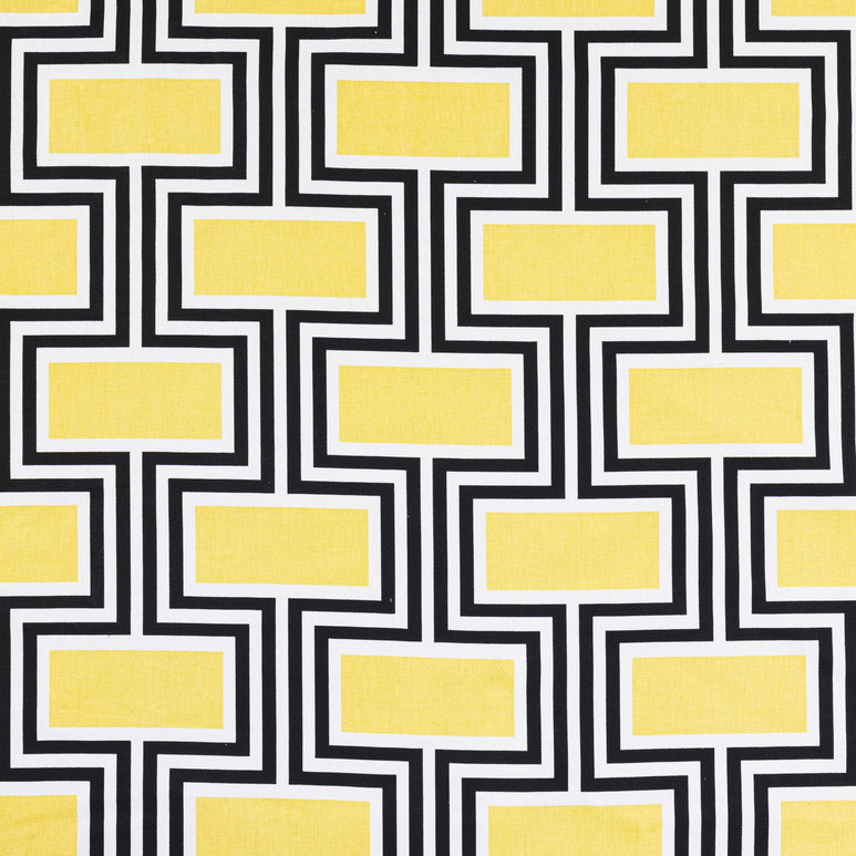 RK Classics Hamilton Grid Black/Yellow Fabric