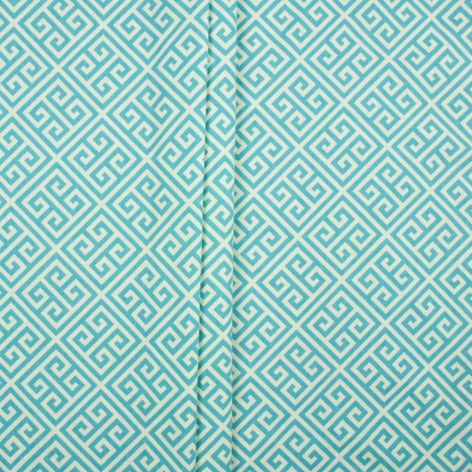Waverly Bronson Aqua Spring Fabric image 2 of 2