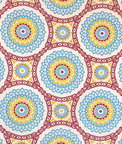 Richloom Olympus Suzani Red/Aqua Fabric