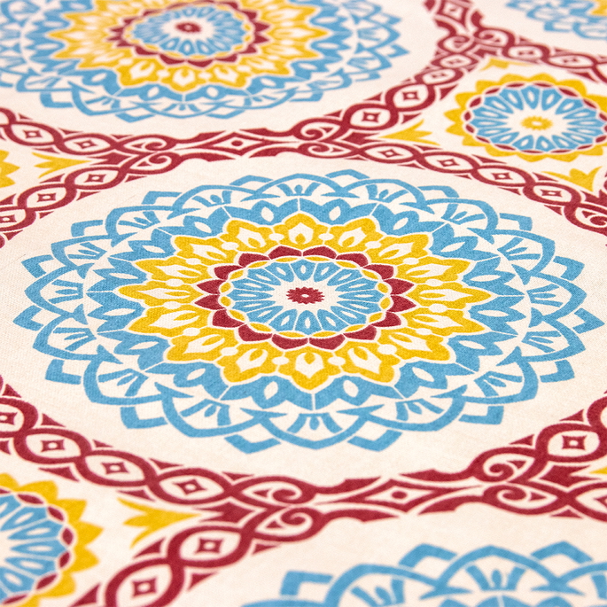 Richloom Olympus Suzani Red/Aqua Fabric image 3 of 3