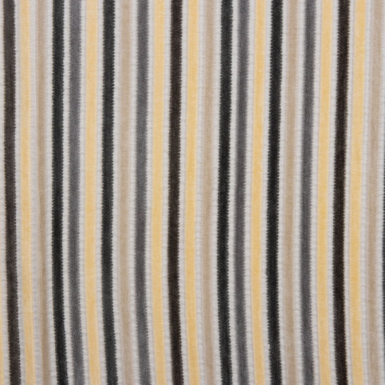 RK Classics Ella Stripe Gray/ Yellow Fabric
