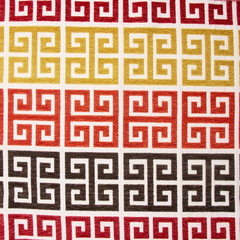 RK Classics Genevieve Greek Key Copper Upholstery Fabric
