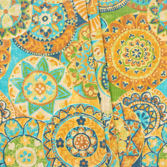 RK Classics Suzani Medallion Gold Fabric image 3 of 3