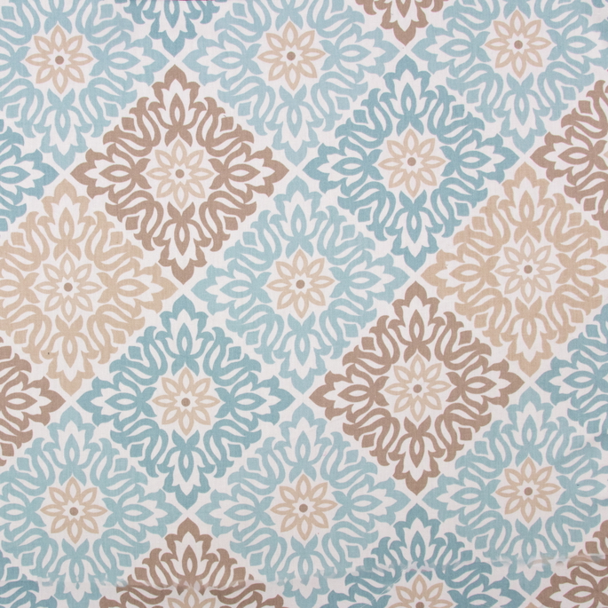 Waverly Sweet Things Spa Teal/Taupe Fabric image 1 of 2