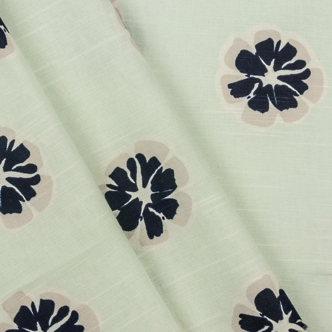 RK Classics Morgan Pansies Mint/Grey Fabric image 2 of 2