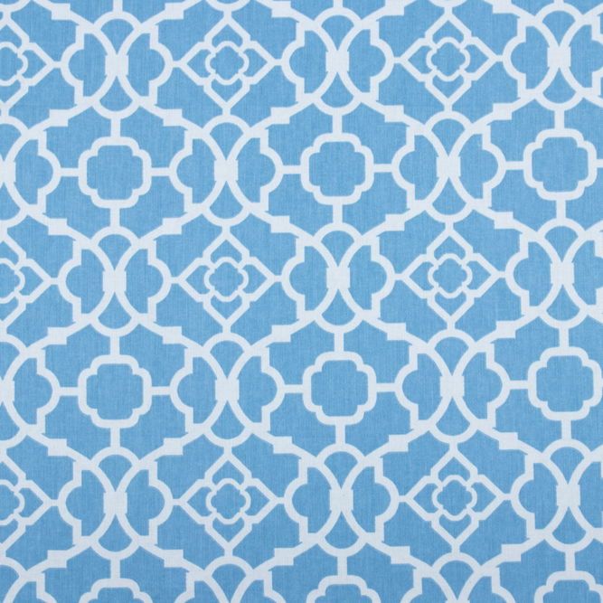 Waverly Lovely Lattice Blue Printed Fabric