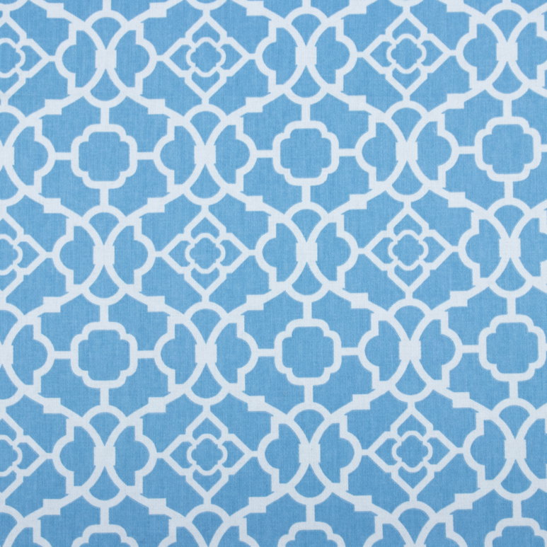 Waverly Lovely Lattice Blue Printed Fabric