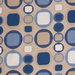 RK Classics Allen Orb Beige/Blue Fabric