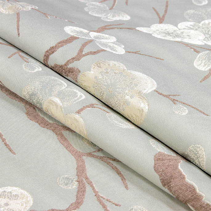 RK Classics Blossoms Silver/Blue Fabric image 2 of 3