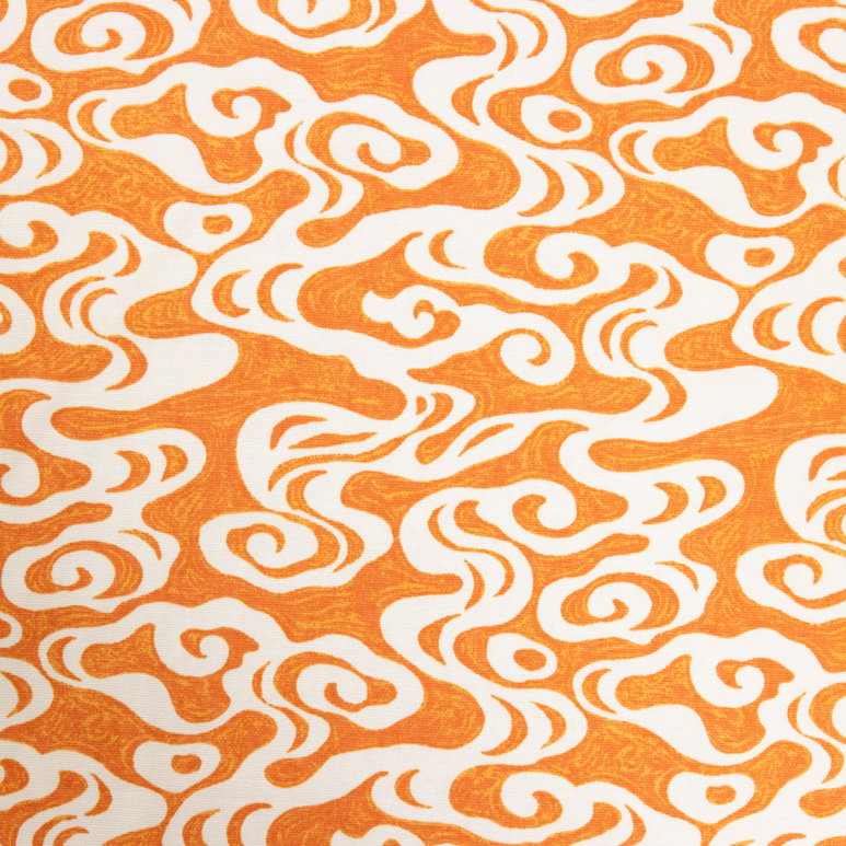 Waverly Seas The Day Orange/Cream Fabric