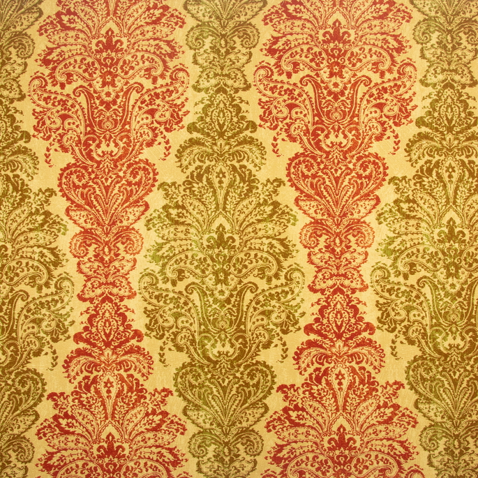 Waverly Fresco Finale Tangerine Fabric image 1 of 2