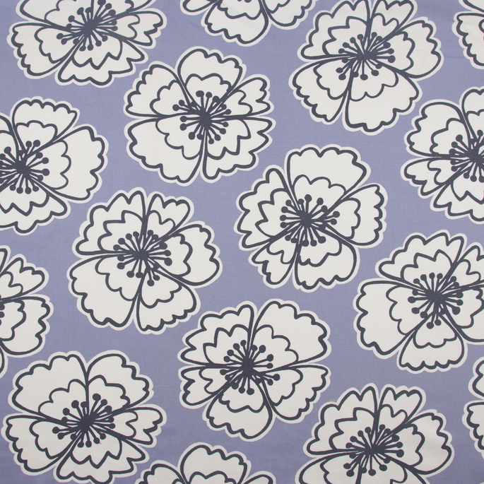 P. Kaufmann Snappy Poppy Periwinkle Fabric image 1 of 3