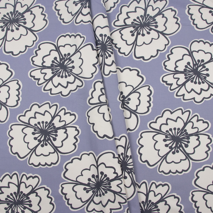 P. Kaufmann Snappy Poppy Periwinkle Fabric image 2 of 3
