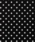 Premier Prints Mini Swiss Cross Black/White Canvas Fabric