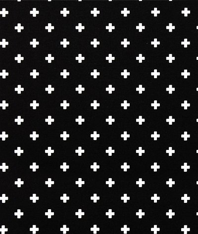 Premier Prints Mini Swiss Cross Black/White Canvas Fabric