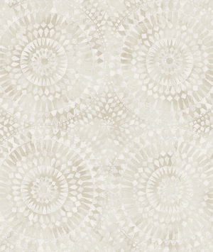 Seabrook Designs Glisten Circles Light Greige & Off-White Wallpaper