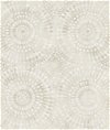Seabrook Designs Glisten Circles Light Greige & Off-White Wallpaper