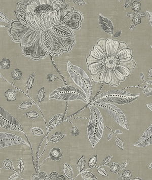 Seabrook Designs Shimmer Dried Thyme & Black Wallpaper