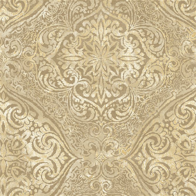 Seabrook Designs Palladium Metallic Gold &amp; Taupe Wallpaper