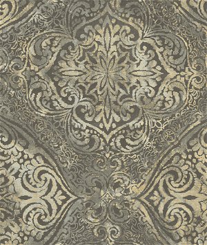Seabrook Designs Palladium Metallic Gold & Charcoal Wallpaper