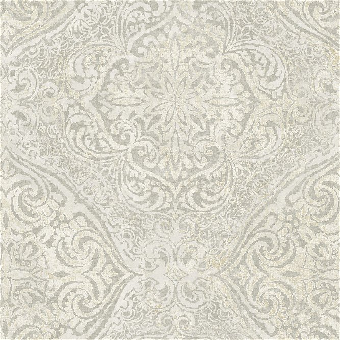 Seabrook Designs Palladium Metallic Gold &amp; Off-White Wallpaper
