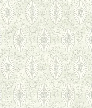Seabrook Designs Palladium Medallion Green Mist & Off-White Wallpaper