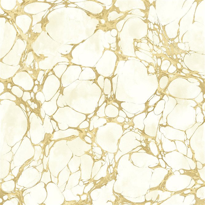 Seabrook Designs Patina Marble Metallic Gold &amp; Off-White Wallpaper