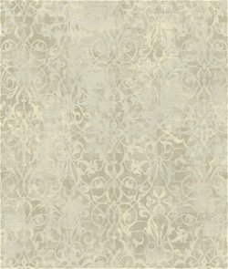 Seabrook Designs Brilliant Scroll Gray & Tan Wallpaper
