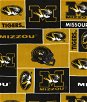 Missouri Tigers Allover NCAA Fleece Fabric