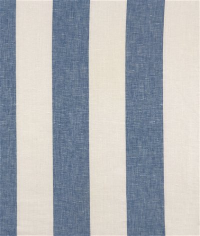 120 inch Blue Montauk Stripes Linen Fabric