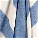 120&quot; Blue Montauk Stripes Linen Fabric thumbnail image 2 of 2