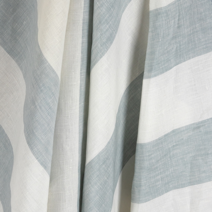 120" Ciel Montauk Stripes Linen Fabric image 2 of 2