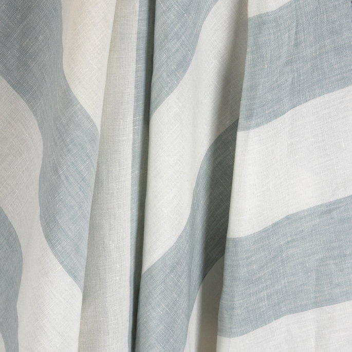 120" Ciel Montauk Stripes Linen Fabric image 2 of 2
