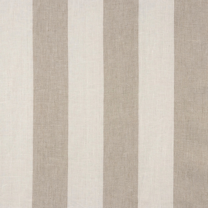 120" Natural Montauk Stripes Linen Fabric image 1 of 2